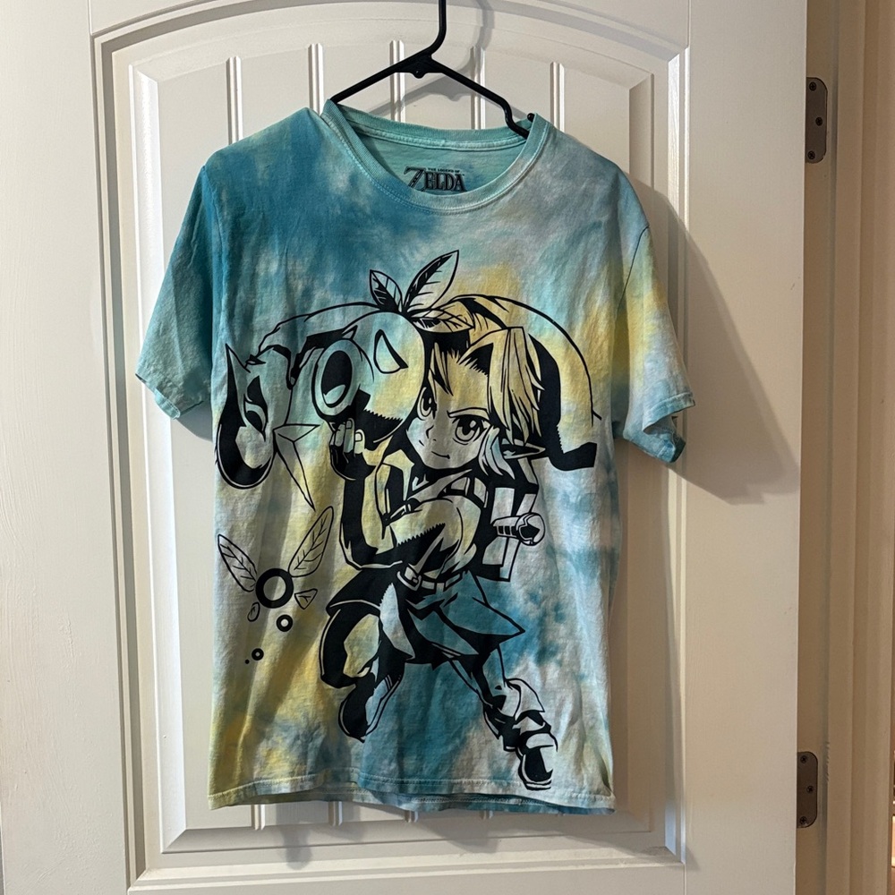 Nintendo Zelda Tie-Dye Tee - Blue and Yellow
